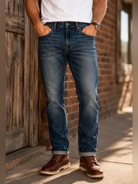 Levi’s Signature S37 Slim Straight Jeans Men’s 40x30 Medium Wash Stretch Denim